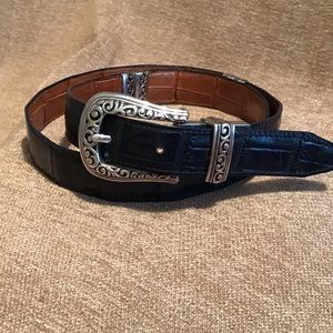 Brighton Reversible Tan & Navy Belt size XL 36”